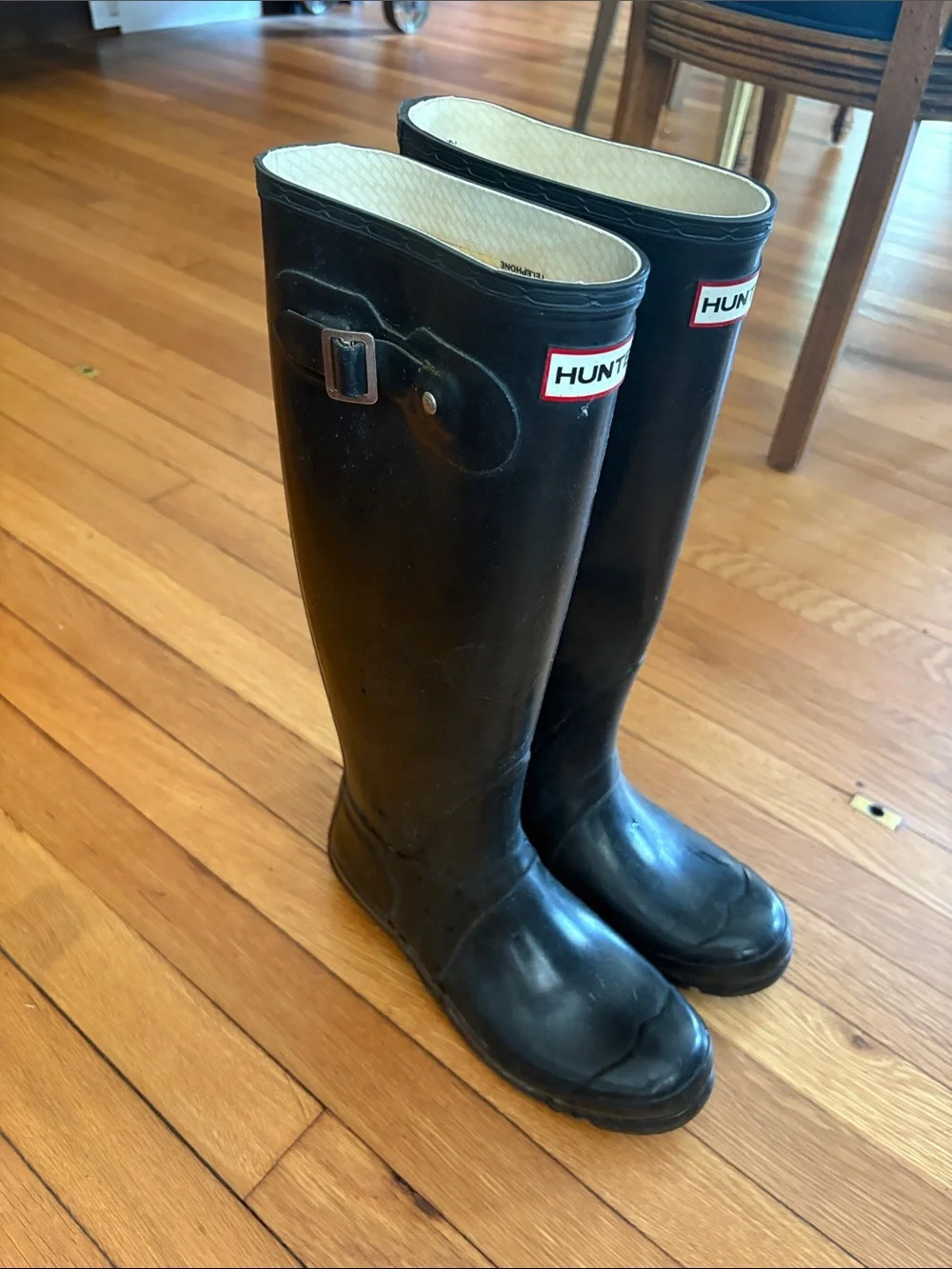 Hunter Tall Women’s Size 8 Black Rain Boots